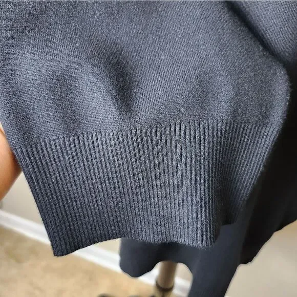 Wilfred Free Aritzia Souvenir Oversized V Neck Sweater Black Size 2 - Picture 4 of 7